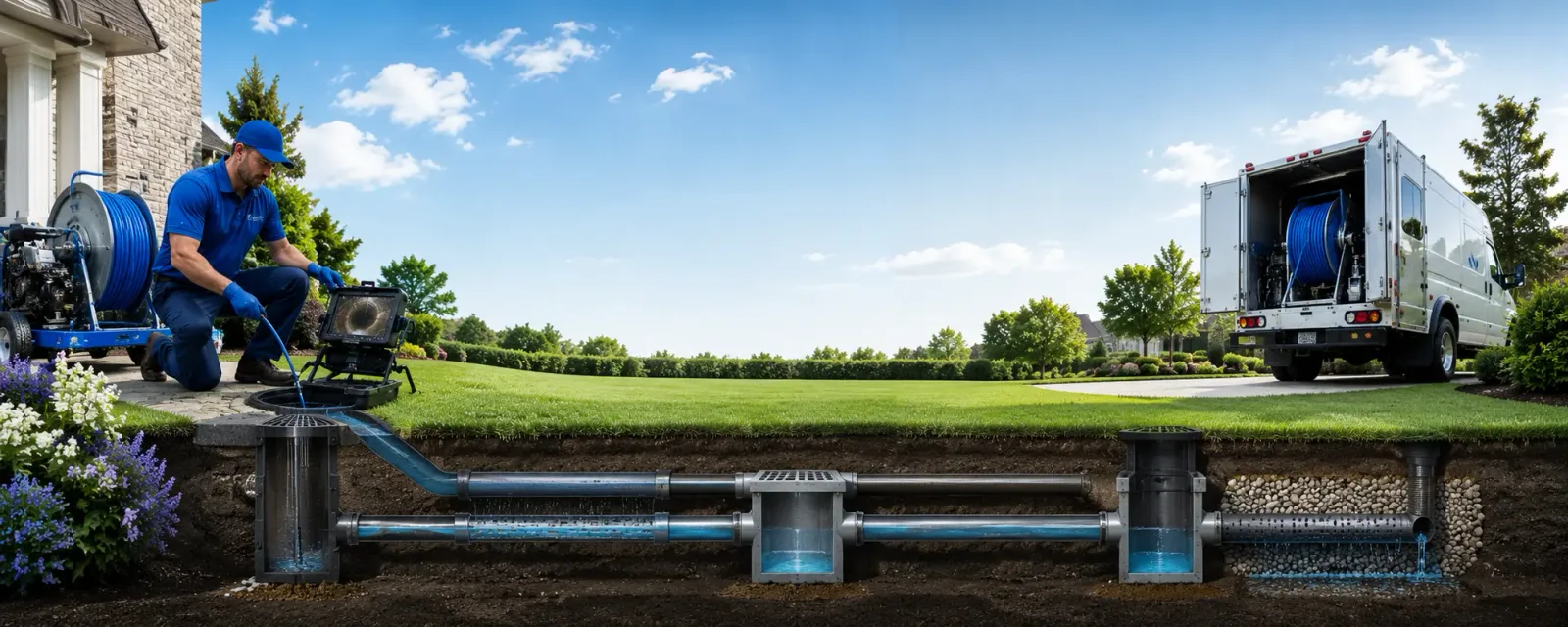 Outdoor drain cleaning information for Water Mill, NY